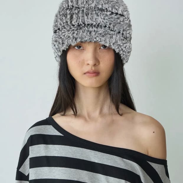 밀로우먼 믹스 퍼 비니 [페이드 그레이]