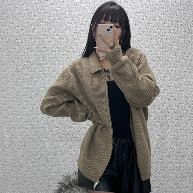 수아레 빈티지 모던캐주얼 니트 가디건 L C09266