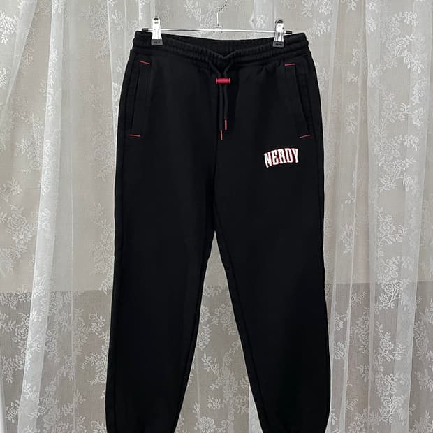 XS) 널디 트레이닝 팬츠 조거 블랙