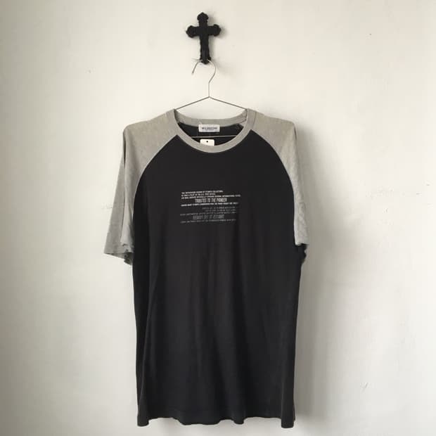 Lettering printing raglan t shirt