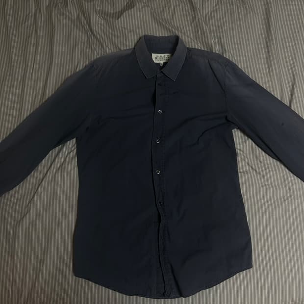 마르지엘라 14ss 스티치 네이비 셔츠 48사이즈