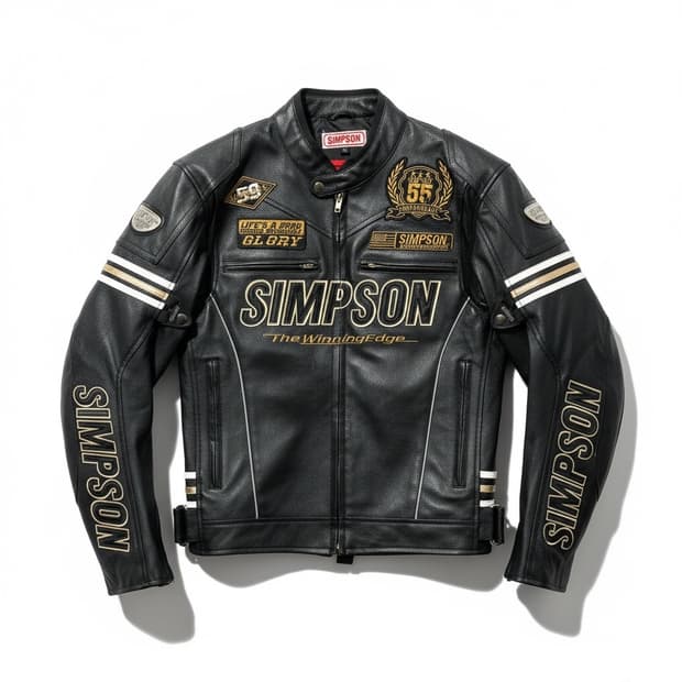 심슨 55주년 기념 라이더 가죽 자켓 M