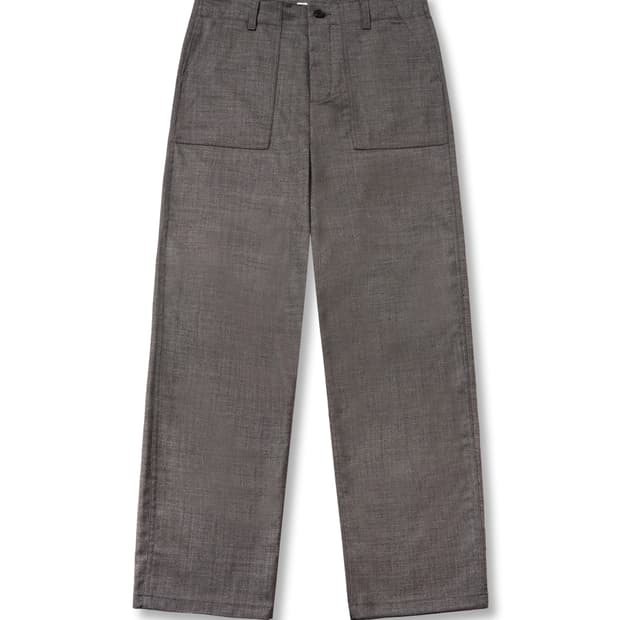 [S] ata 에이타 그리드 퍼티그 팬츠 Fog grey