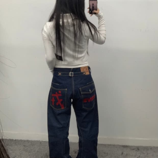 Evisu 엔지니어드 데님 팬츠