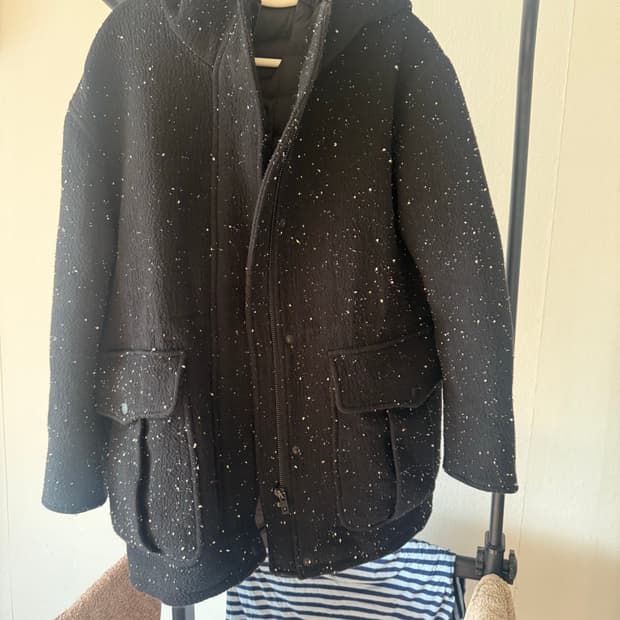 Xs 랙앤본 페인팅 후드 자켓