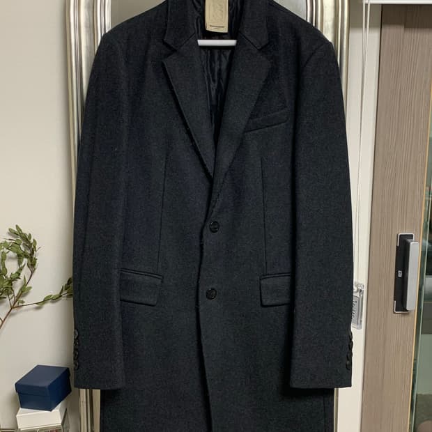 우영미 울 차콜 코트 48사이즈