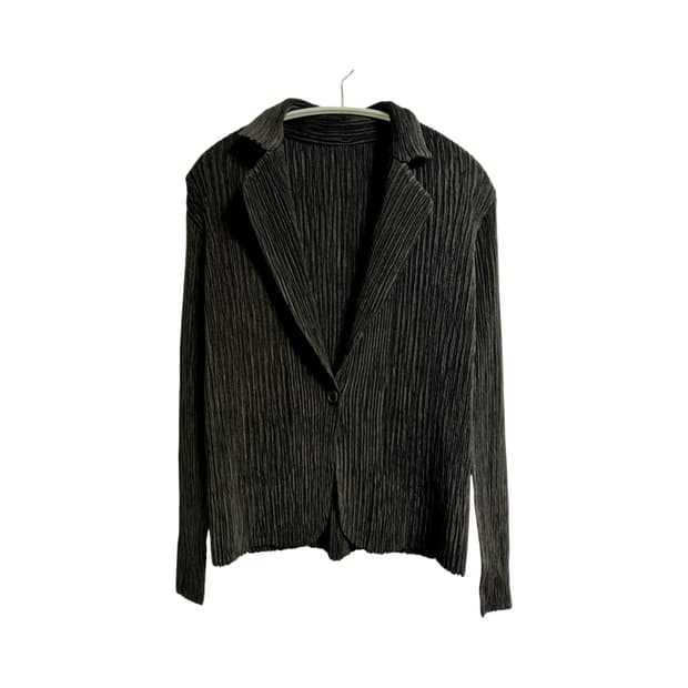 이세이 미야케 플리츠 플리즈 싱글 버튼 블레이저