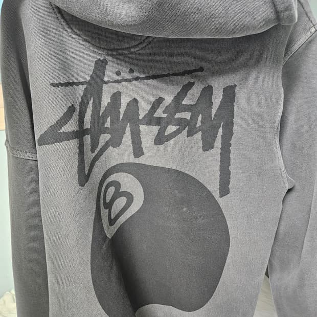 스투시 8볼 피그먼트 후드티M