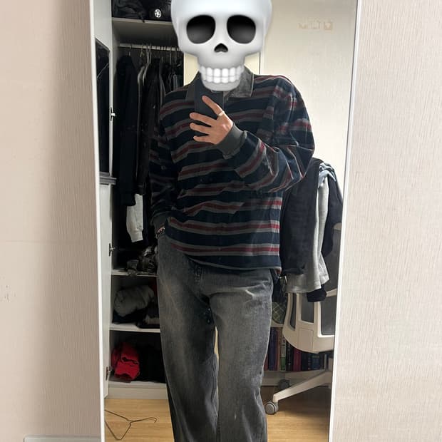 해칭룸 흑청 커브드 팬츠 2