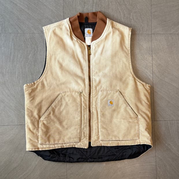 칼하트 정푼 덕 캔버스 조끼 베스트