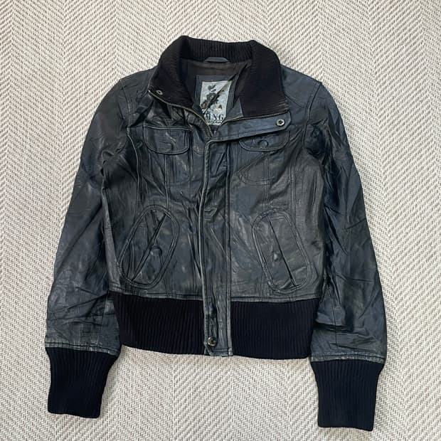 빈티지 양가죽 레더 자켓 