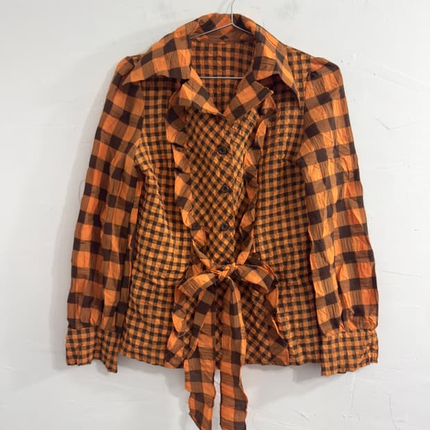 check pleats shirt