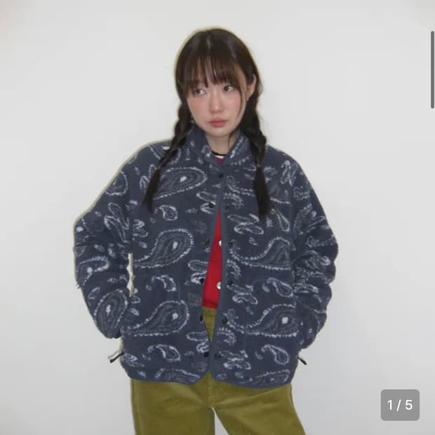 홈바디띵즈 플리스 후리스 자켓 네이비 1사이즈