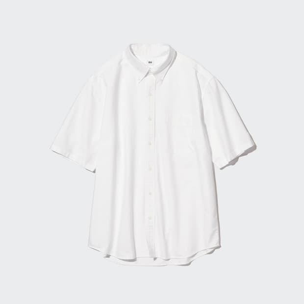 [새 상품/택o] 유니클로 - 옥스포드셔츠 (반팔) : OFF WHITE