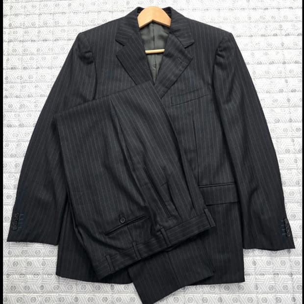 제냐 남성 스트라이프 정장 세트 ~50R