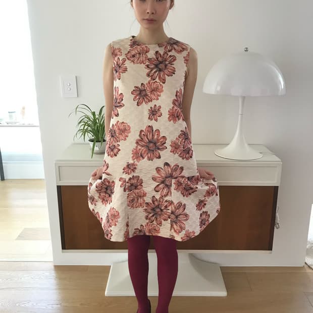 vintage flower pattern one-piece