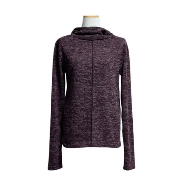 바라클라바 니트 후드티 퍼플