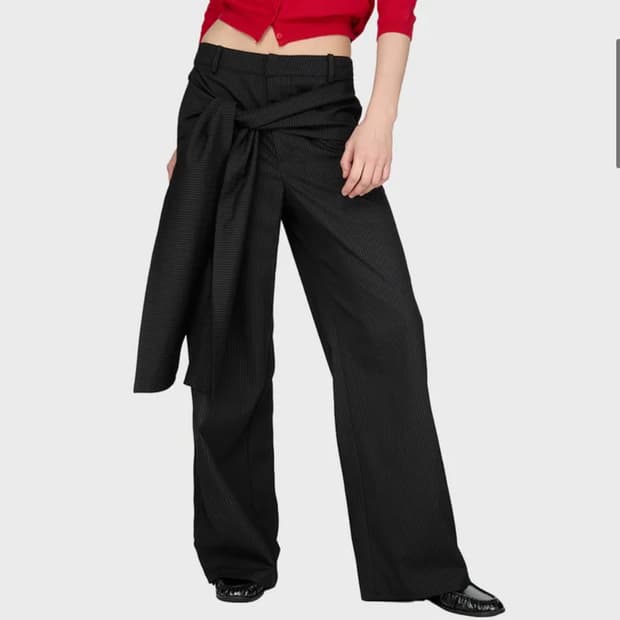 Sunburn project StripeTie Pants, BLACK S