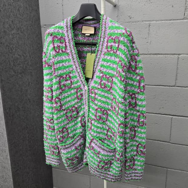 새상품 / 구찌 GG 맥시 자카드 가디건 오버핏S