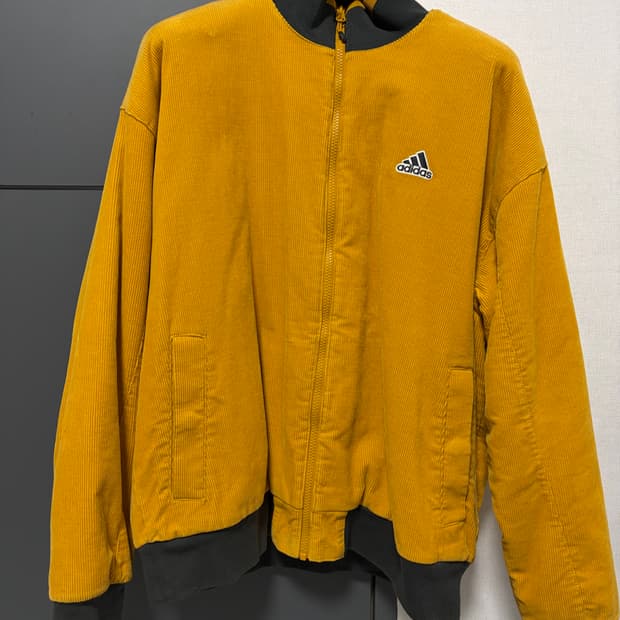 🔥대장급 코듀로이 아디다스 머스타드 져지 L사 