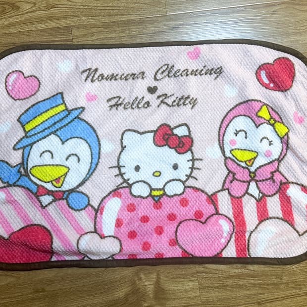 일본 빈티지 고전 키티 담요 판초 로걀 히메갸루 긱시크 핑크 브라운 라떼