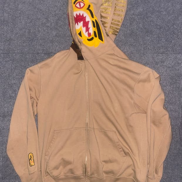 베이프OG 브라운카모 타이거후드 L