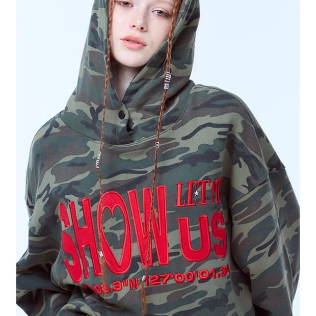 러브이즈트루 카모 밀리터리 후드티 긴팔