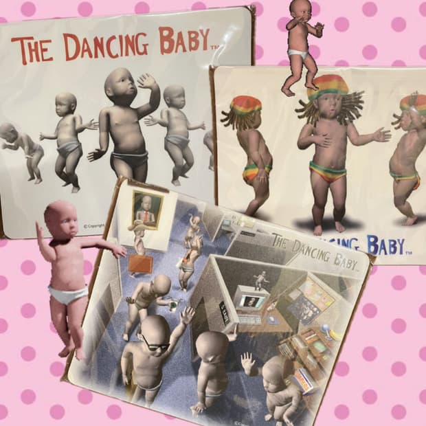 빈티지 댄싱 베이비 마우스 패드