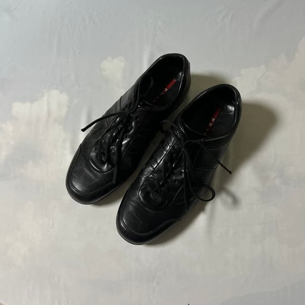 Prada sports leather sneakers