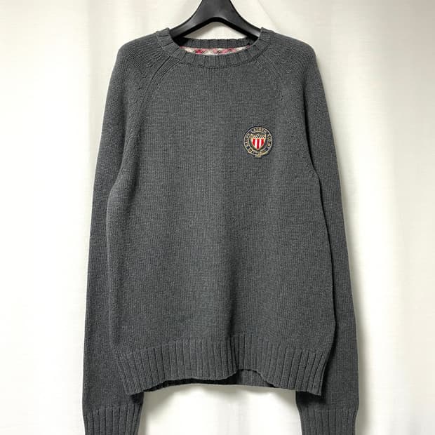 폴로진스 남녀공용 엠블럼 코튼 캐시미어 니트 _ 차콜 M