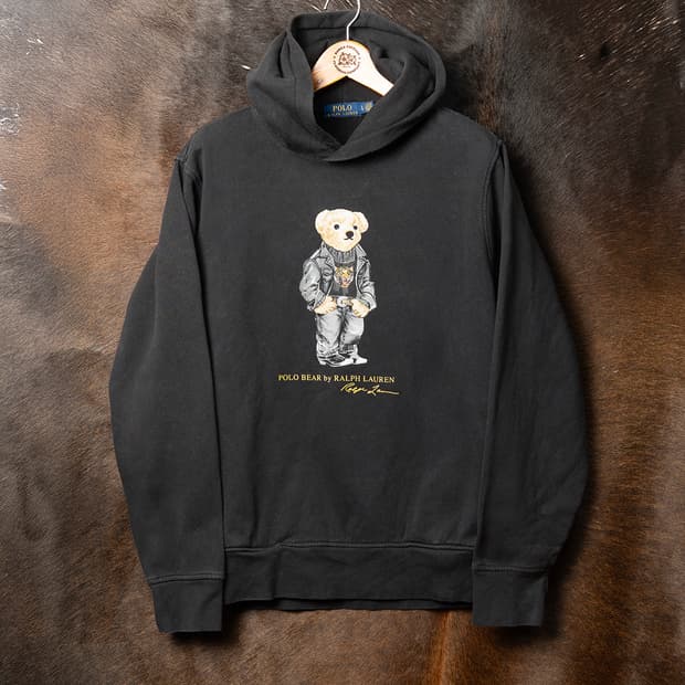 [L] 폴로 랄프로렌 2022 베어 후디 / 후드티 블랙 MT-1309 