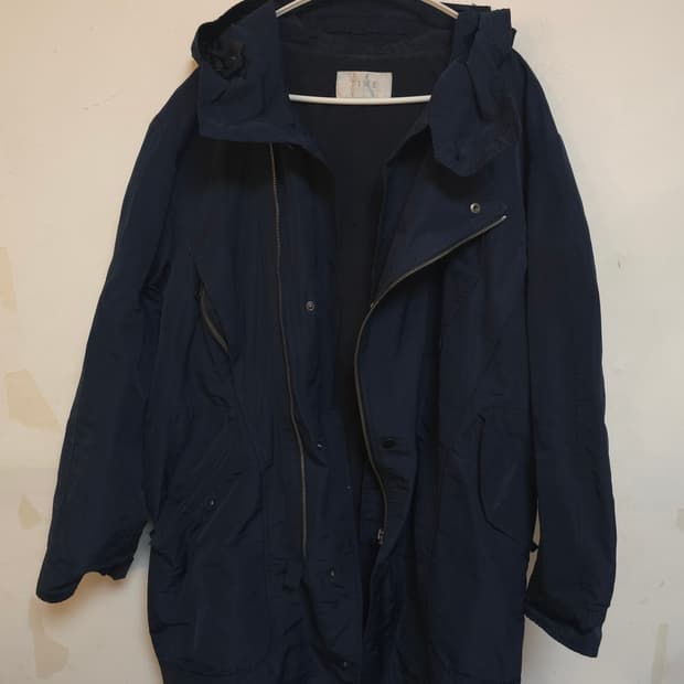 타임 남성 네이비 후드 야상 점퍼 (간절기)100(105~110)
