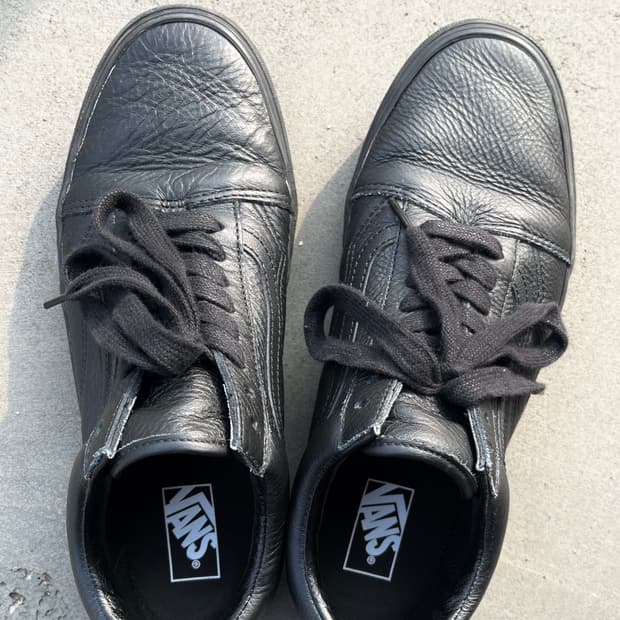 반스 올드스쿨 레더 블랙 280