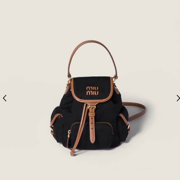 미우미우 캔버스 백팩