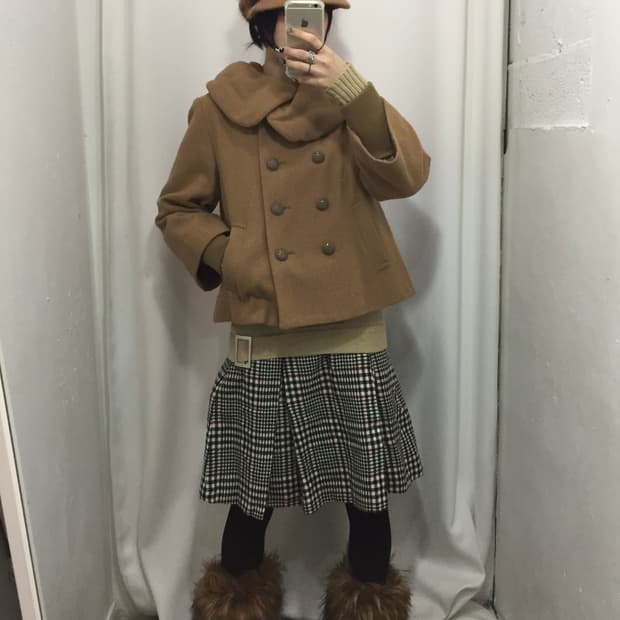 브라운 체크 코디 🍪