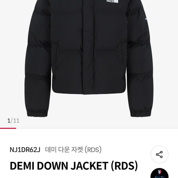 [90] 새상품 노스페이스 데미다운