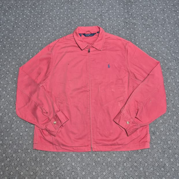 [XL] 90s 폴로 핑크 워크자켓 -317