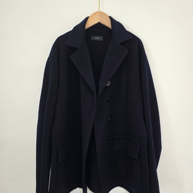 JOSEPH (조셉) 울90 캐시미어10 숏코트 38 / 네이비 / 더블