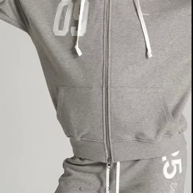 Kleesier 09 넘버링 후드집업 그레이 클리시어