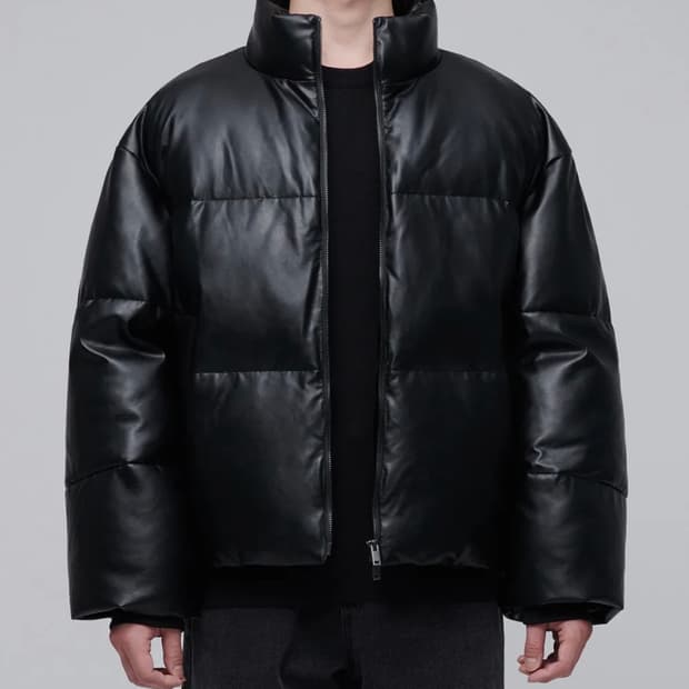 무신사 스탠다드 가죽패딩