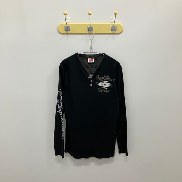 GOTCHA 갓챠 나바호  검정 와플 긴팔티