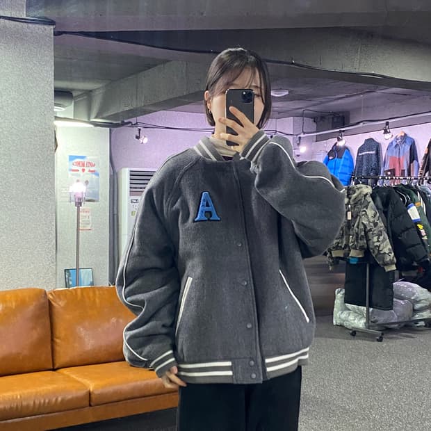 ASOF 컬러블럭로고 울 바시티 B3683