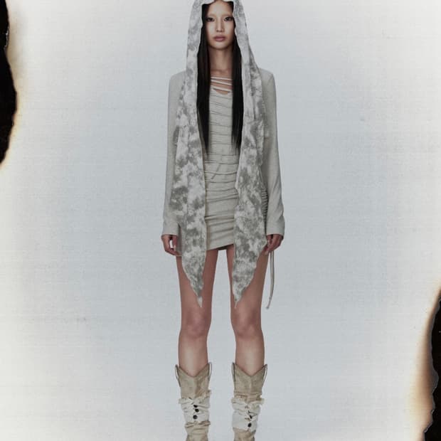 보니앤키예 Hood Scarf Dress (Oatmeal)