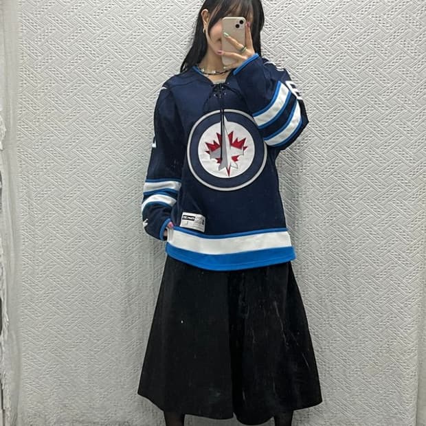 리복 NHL위니펙 제츠 블록코어 하키  오버핏 롱슬리브 L C06701