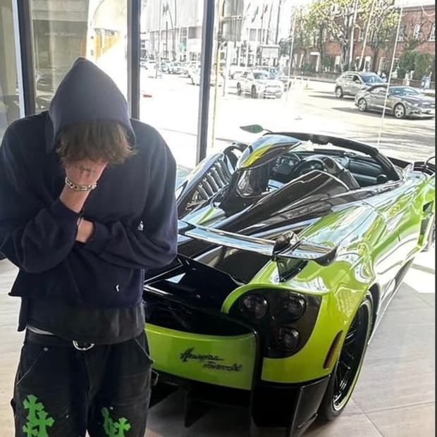 러셀 네이비 후드티 80s