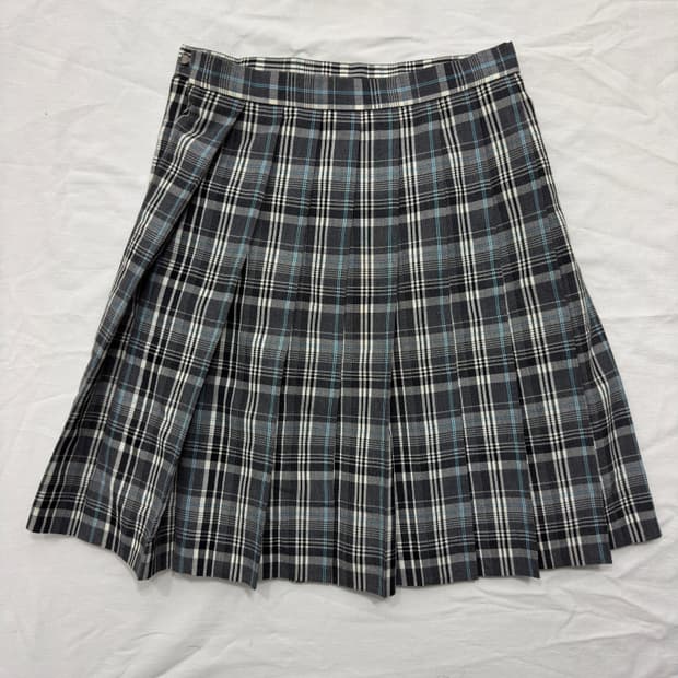 diable de nubile check pleats skirt