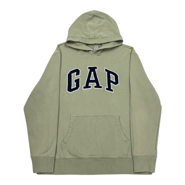 GAP 갭 스펠로고 카키 후드티 L