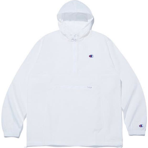 Champion 패커블 크링클 나일론 아노락 화이트