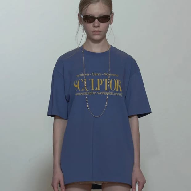 스컬프터 Classic Logo Tee Vintage Navy 반팔