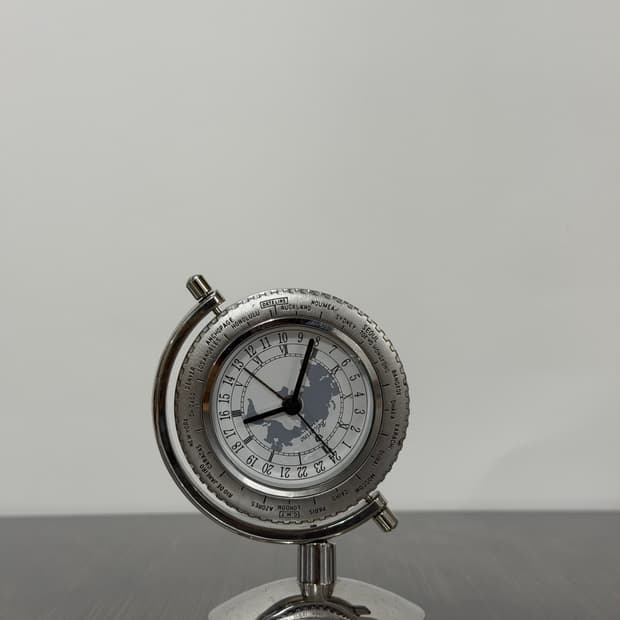 Vintage World Time Desk Clock 